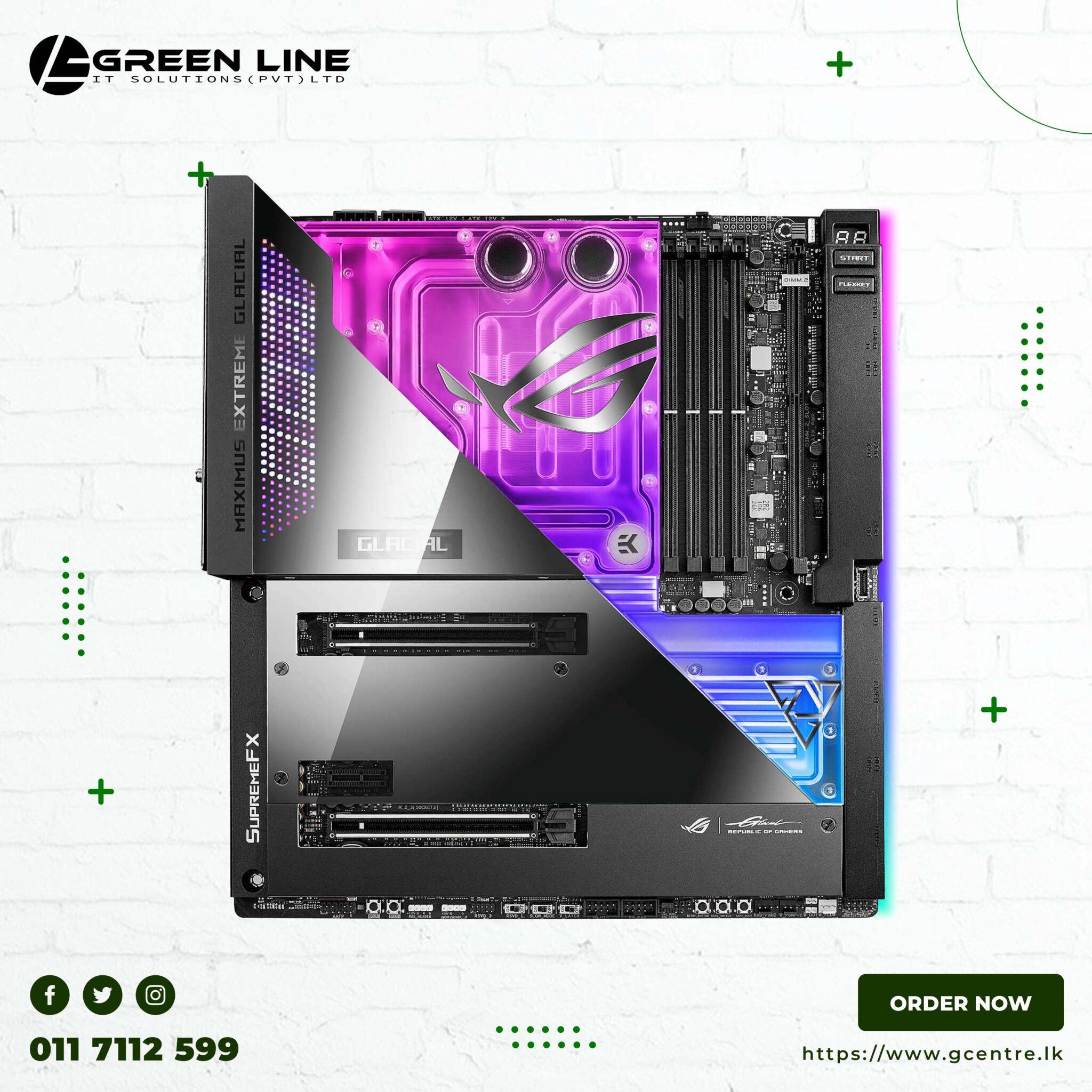 ASUS ROG STRIX MAXIMUS Z690 EXTREME GLACIAL - GCENTRE - Green Line